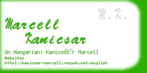 marcell kanicsar business card